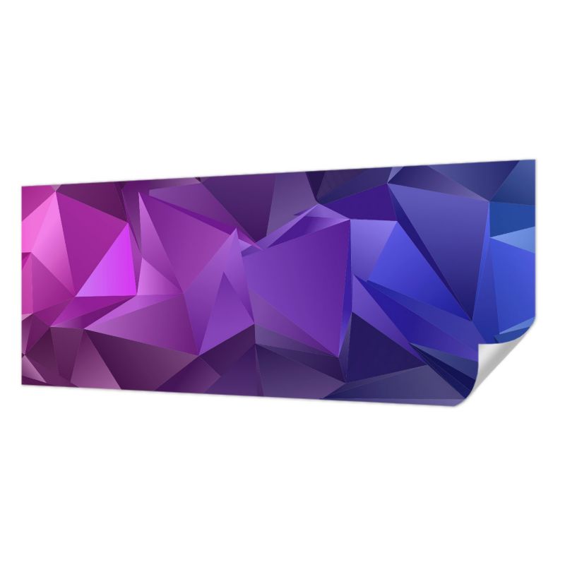 Tapeta samoprzylepna Tulup 250x104 cm Fioletowe trójkąty Tapeta Do Sypialni, Salonu, Biura 1 szt.