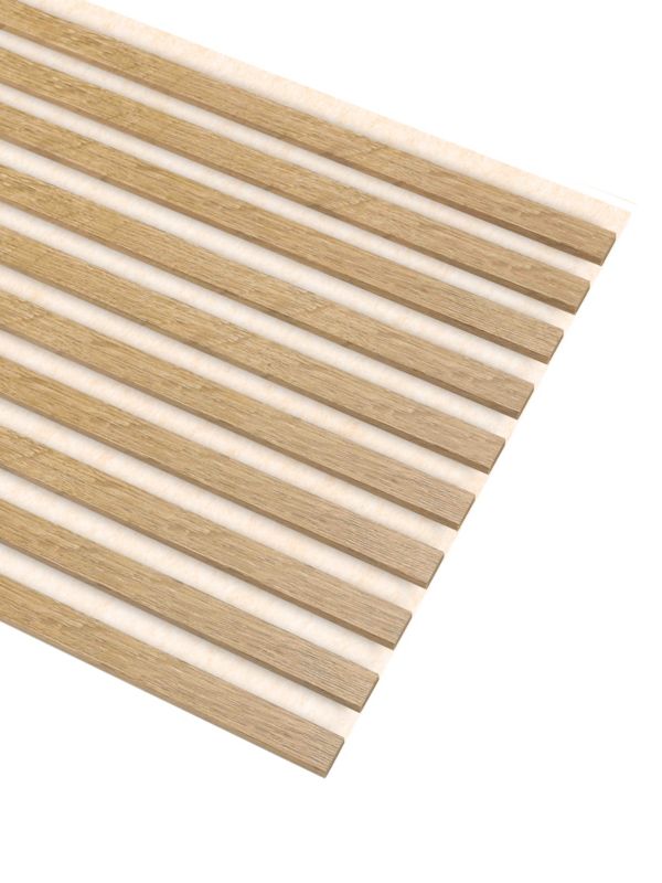 Lamele na Beżowym Filcu Ścienne SunWood 275x58cm Panele Dekoracyjne Dąb Cleveland 1 szt.