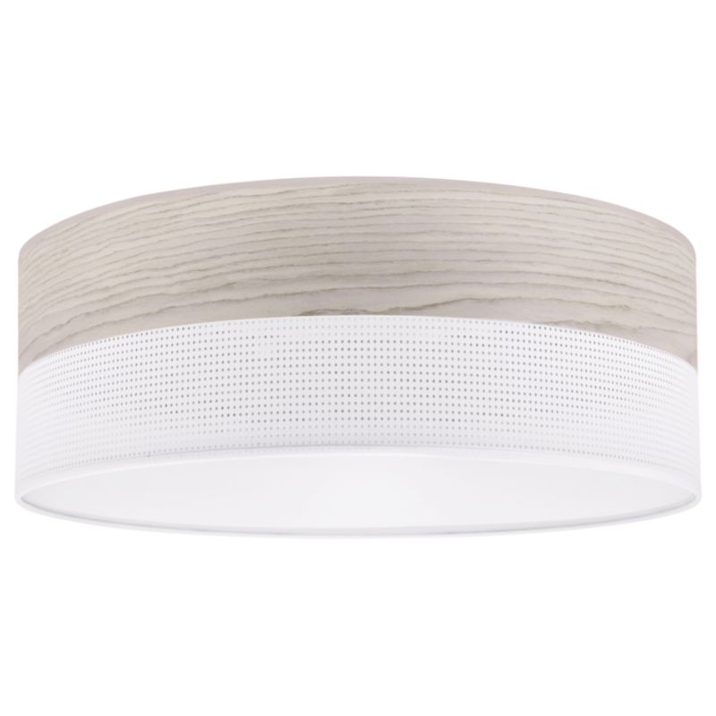 Lampa sufitowa wisząca Light Home LH Wood Plexi 3x E27 60W biały/dąb bielony 40cm 1szt.