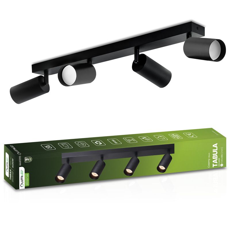 Lampa Sufitowa Lumiled Spot Tuba Reflektor Oprawa Halogenowa 4x GU10 1 szt.