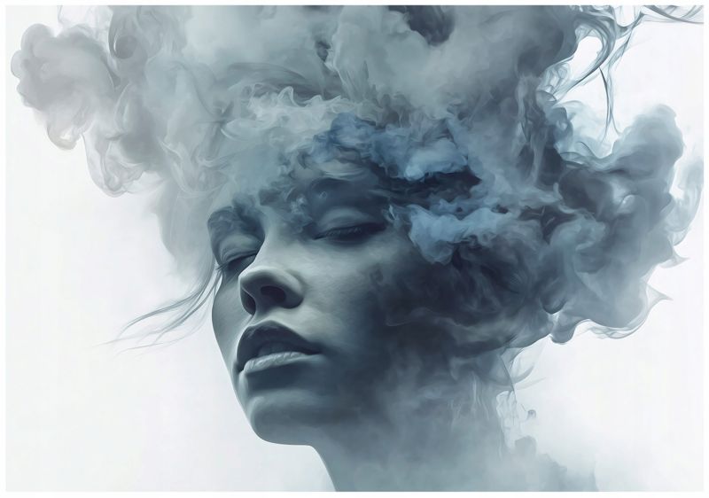 Fototapeta WALLARENA Do Sypialni Salonu Na Flizelinie Kobieta Twarz Abstrakcja 250x175 cm 1 szt.