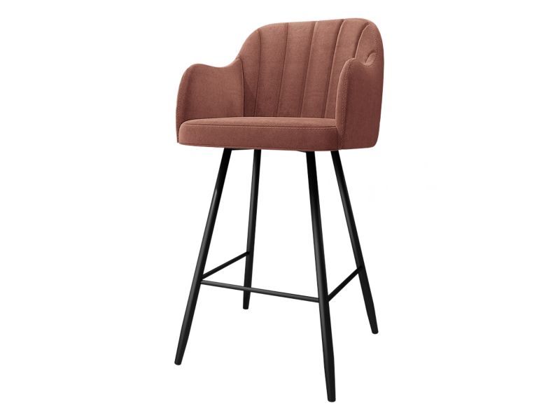 Hoker MIRJAN 24 tapicerowany z oparciem SH1 róż indyjski 1 szt.