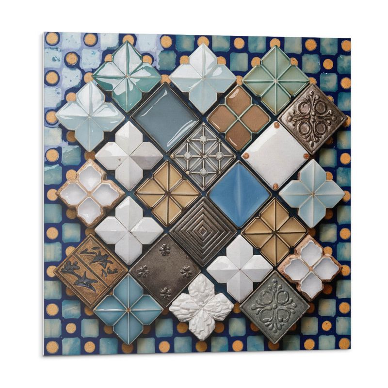 Kafelki samoprzylepne Wallfluent 30x30 cm Stylowe wzory płytek 9 szt.