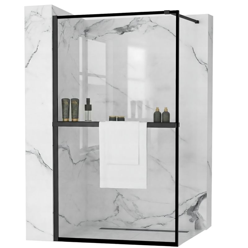 Ścianka Prysznicowa Rea BLER Czarny 1,7X120X195CM 1Szt