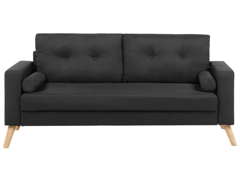 Sofa 2-osobowa czarna Kalmar 1 szt.