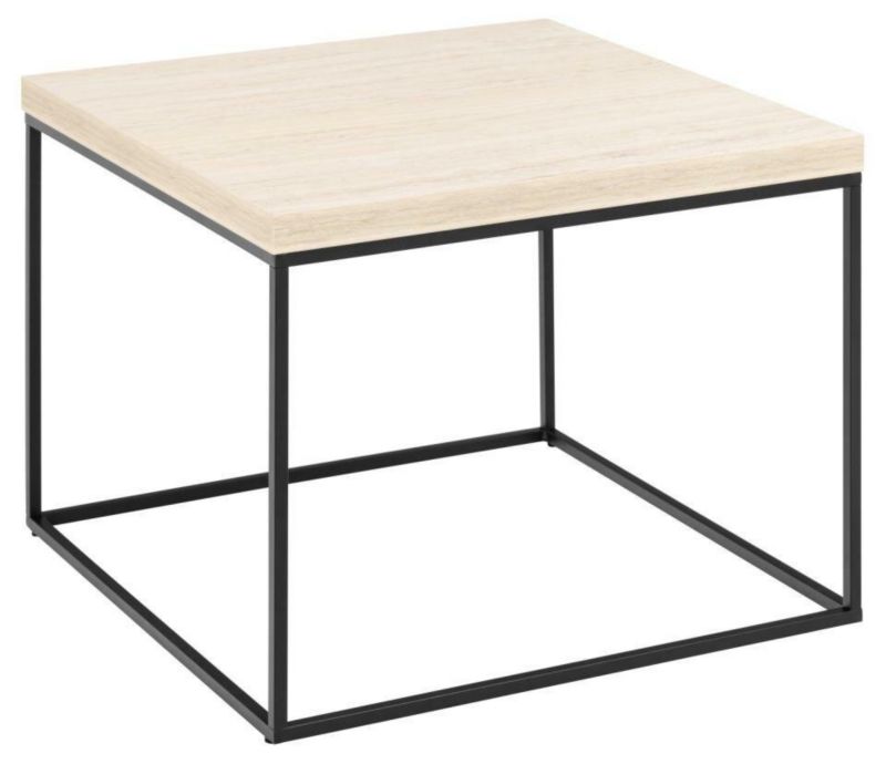 Stolik kawowy Barossa kwadratowy 60x60 cm ACTONA beżowy trawertyn nowoczesny do salonu 1 szt.