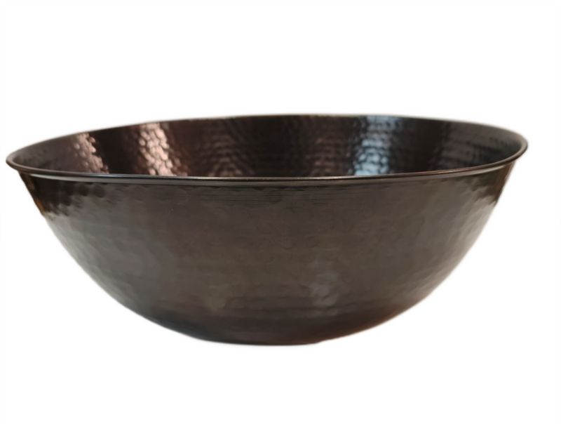 Umywalka Domotechnika 40x16 cm miedziana ręcznie kuta, Dark antique, materiał miedz 1szt.