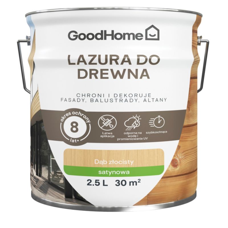 Lazura GoodHome 8 lat dąb jasny 2,5 l