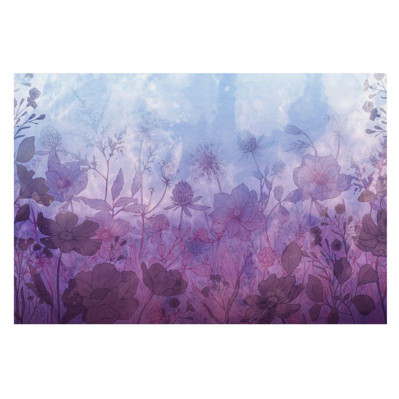 Tapeta Ścienna Wallfluent 104x70 cm Pastelowe kwiaty Dla Miłośników Sztuki I Natury 1 szt.