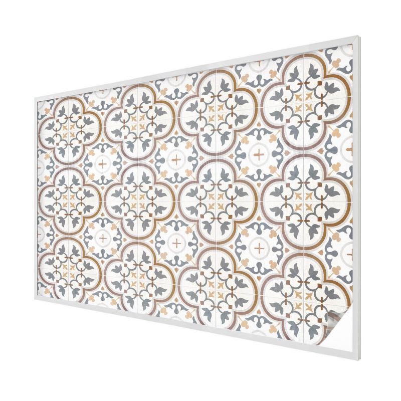 Folia Chroniąca Prywatność Mrożona Wallfluent 200x146 cm Witrażowa Naklejka Na Szybę Klasyczne kaflowe ornamenty 1 rol.