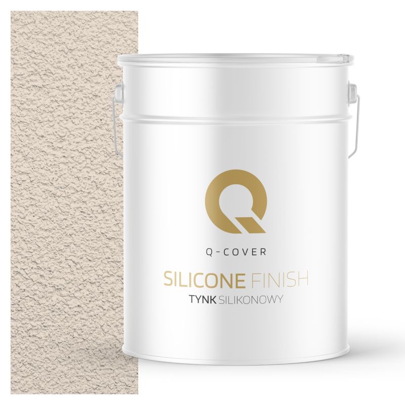 Tynk Silikonowy Elewacyjny Baranek 1.00mm Q-Cover Beżowy jasny F442 15KG