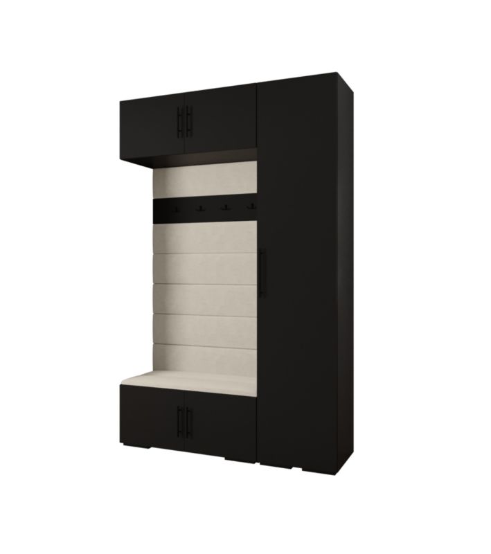 Garderoba do przedpokoju Abiks INOVA 3 Z19 czarny+czarny+manila02 1 szt.