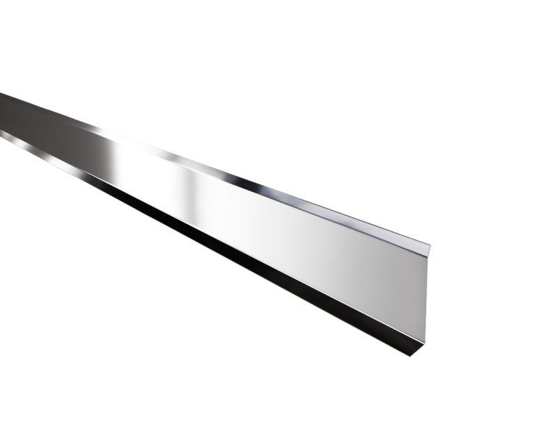 Listwa przypodłogowa F Lambro cokół stalowy srebrny połysk 6cm x 270cm 1 szt.