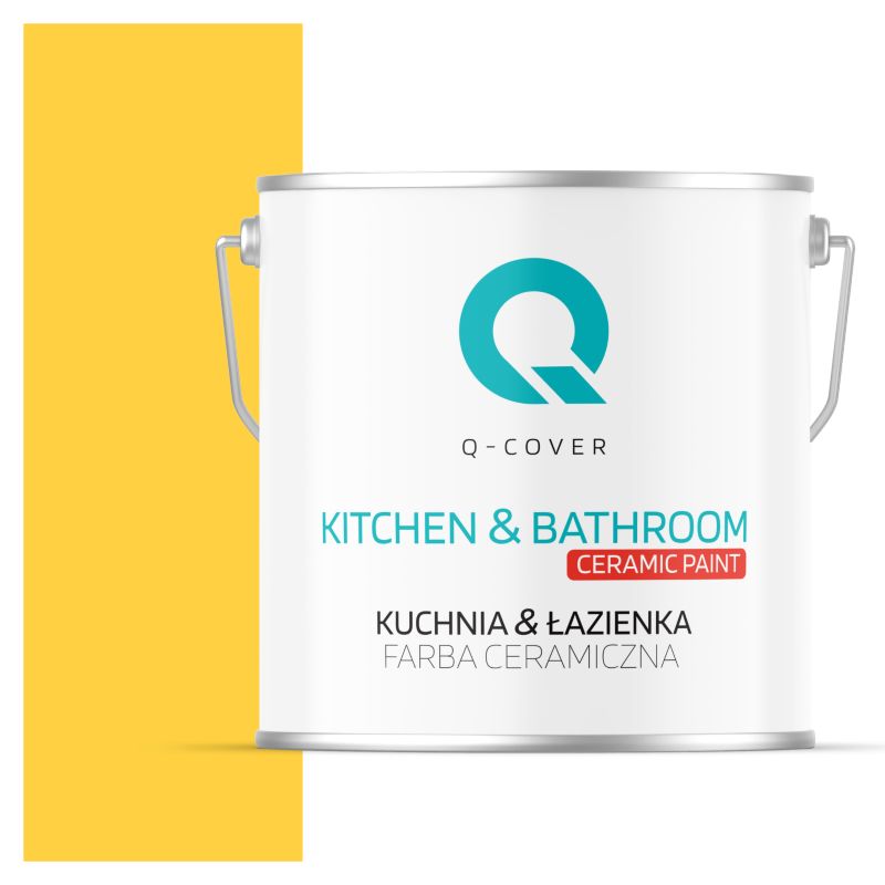 Farba Ceramiczna Kuchnia & Łazienka Q-Cover Złocisty H7064 Głęboki Mat 5L