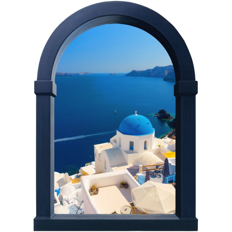 Naklejka dekoracyjna 3D Wallfluent Śródziemnomorski widok 43x60 cm Do salonu sypialni Na ścianę 1 rol.