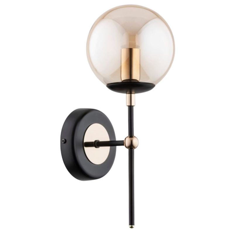 Kinkiet Alfa ITORIS kula czarno-złoty-bursztynowy 1xE14x40W wym:36x14x18cm IP20 -1 szt.