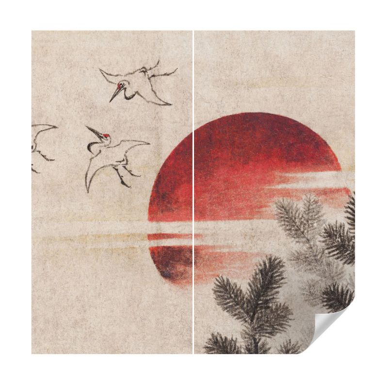 Fototapeta samoprzylepna Wallfluent 250x250 cm Leśny wschód Dla Miłośników Japońskiej Estetyki I Natury 1 szt.