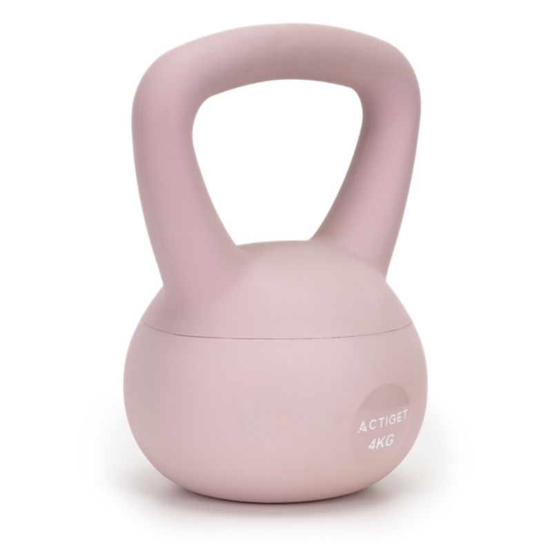 Kettlebell miękki Actiget 4 kg kula treningowa jasnoróżowa 1 szt.