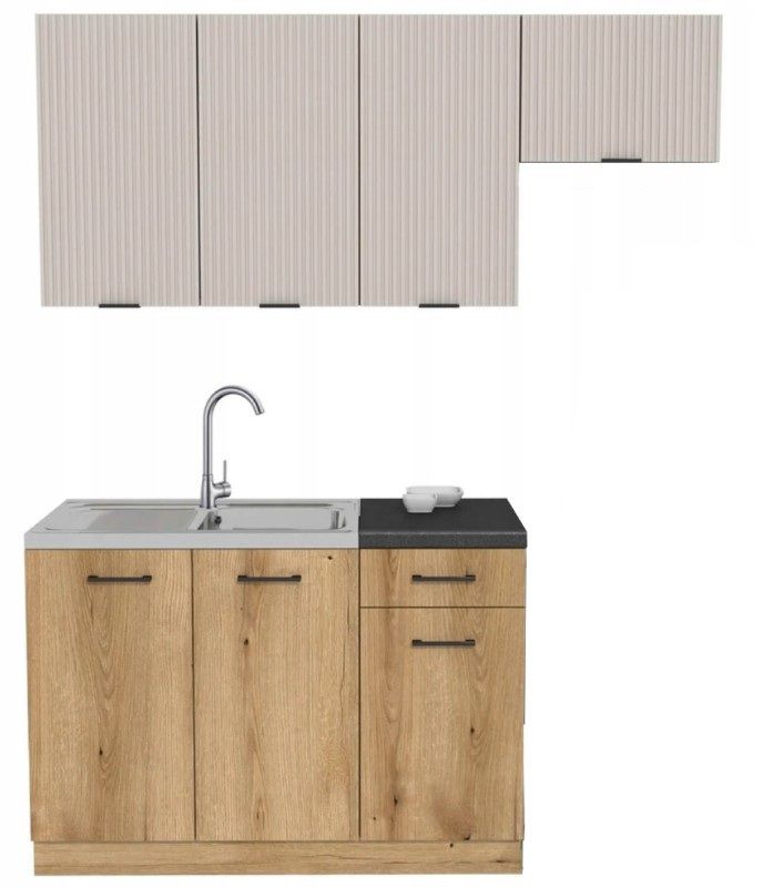 Zestaw Mebli Kuchnnych Modern Mebel Elite Kaszmir Dąb Złoty 1 kpl