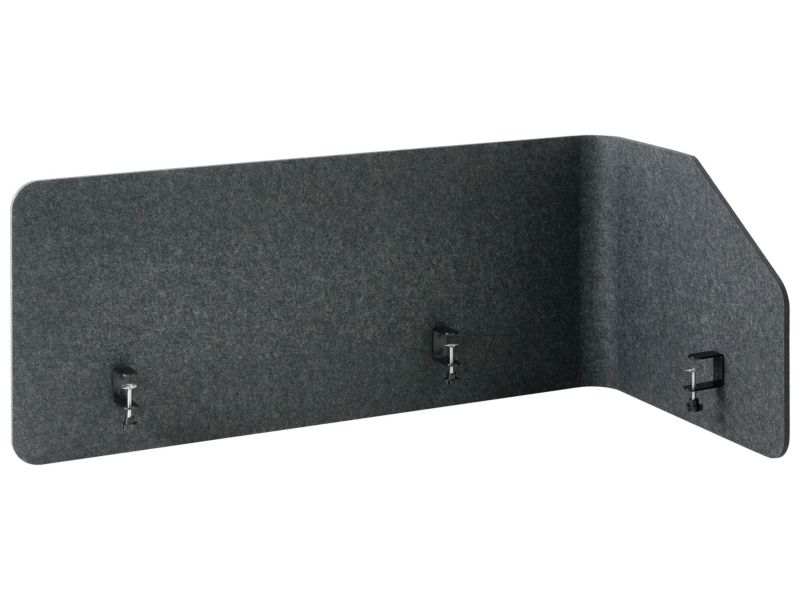 Przegroda biurkowa Foldy Ciemnoszary 120 x 60 cm 1 szt.