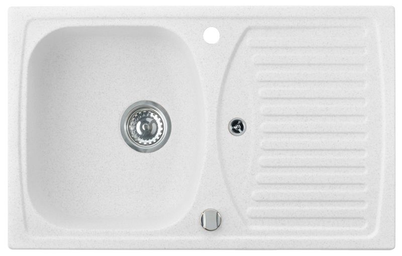 Zlewozmywak granitowy Alveus Record 30 kol. 11 biały (78x48cm) 1-komorowy 1szt.