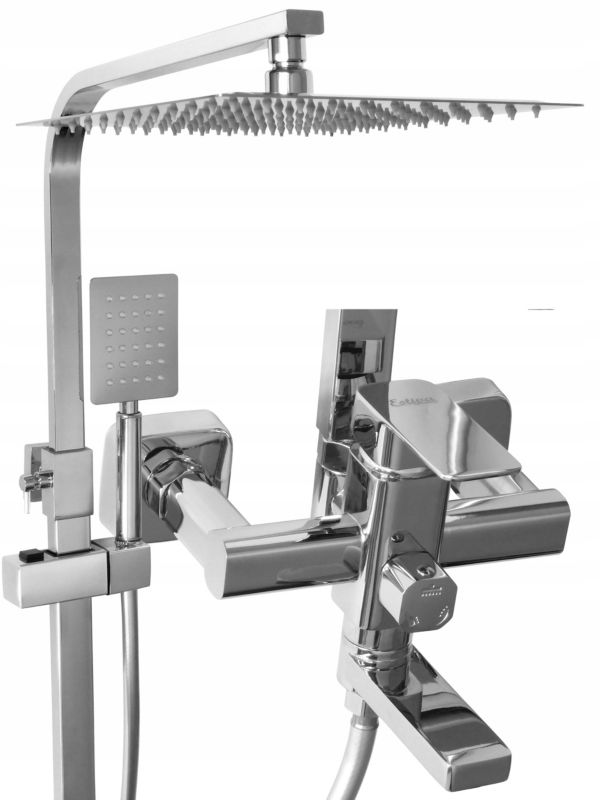 Zestaw prysznicowy Estiva QUADRO srebrny 1 kpl