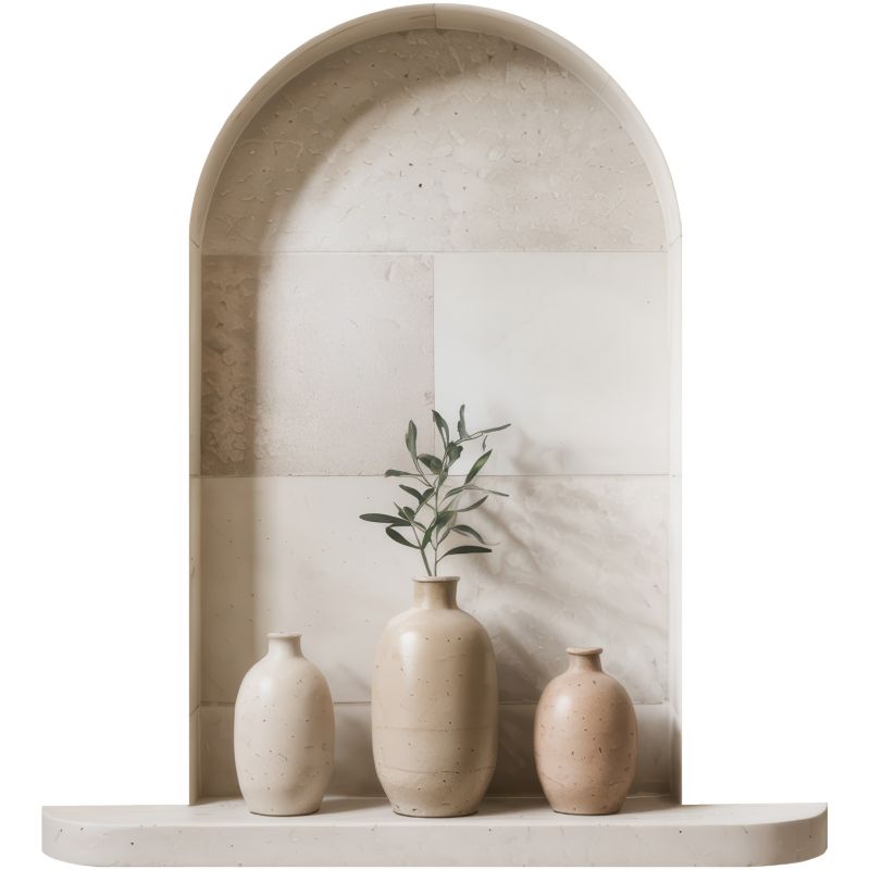 Naklejka dekoracyjna 3D Wallfluent Ceramiczne wazony 91x100 cm Na ścianę szafę Wycinana po obrysie 1 rol.