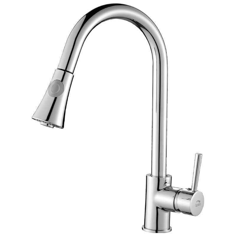 Bateria zlewozmywakowa Laveo Daru stojąca wyciągana wylewka chrom 1 szt.