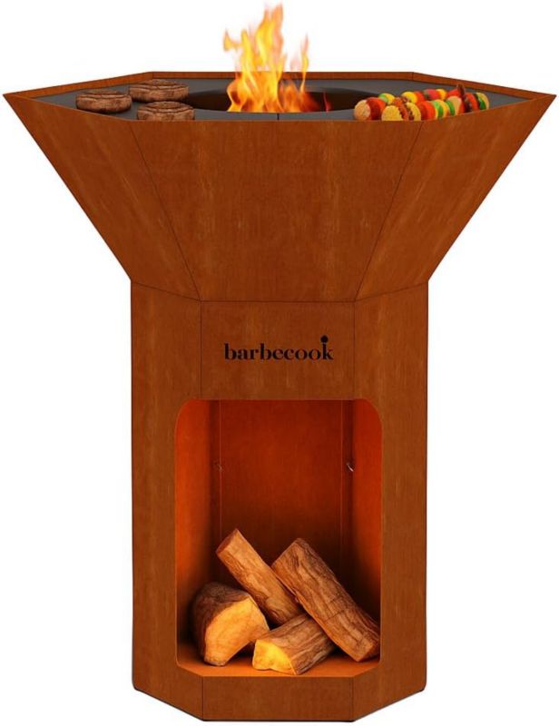 Grill węglowy na drewno Barbecook Nestor Corten palenisko modułowe 1szt