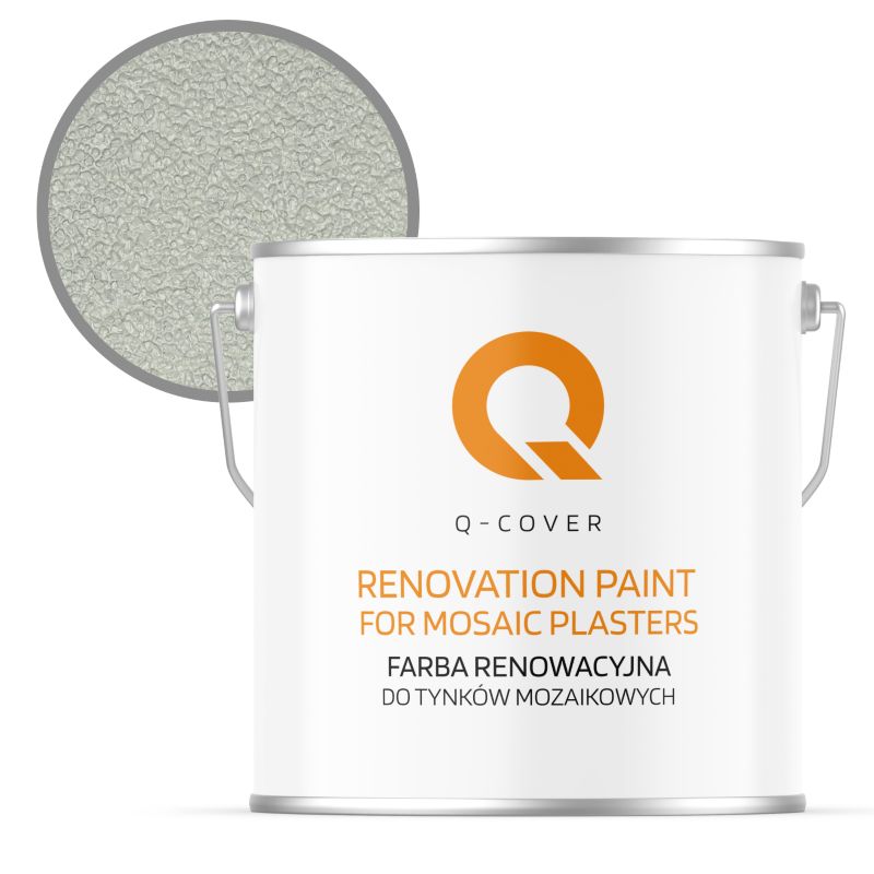 Farba Renowacyjna dla Tynku Mozaikowego Q-Cover Biały Papirus RAL9018 5L
