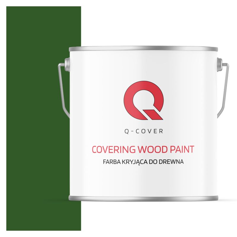 Farba Kryjąca do Drewna Q-Cover Zielony Liściasty RAL6002 Satyna 5L