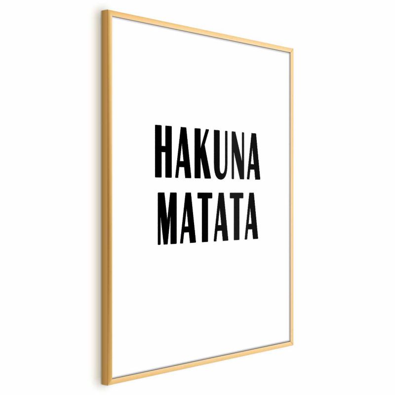 Plakat Artgeist Hakuna Matata 29,7x42 cm z ramą złotą 1 szt