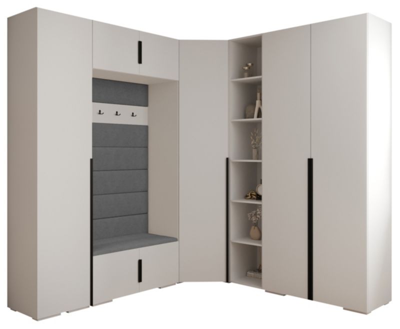 Garderoba do przedpokoju Abiks INOVA 1 Z2 biały+czarny+manila16 1szt.