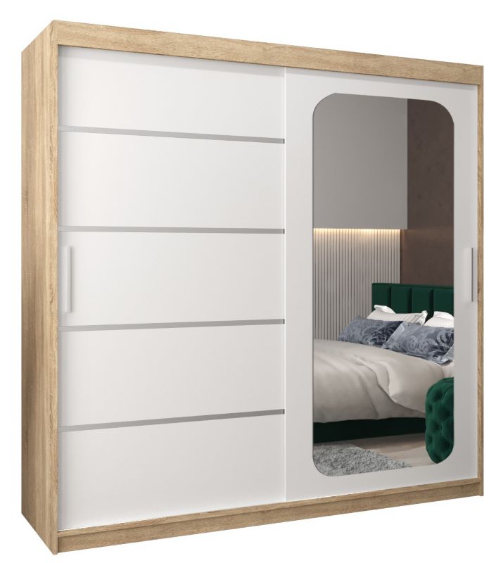 Szafa przesuwna Garderoba Abiks PROMO V2 200 sonoma/biały 1 szt.