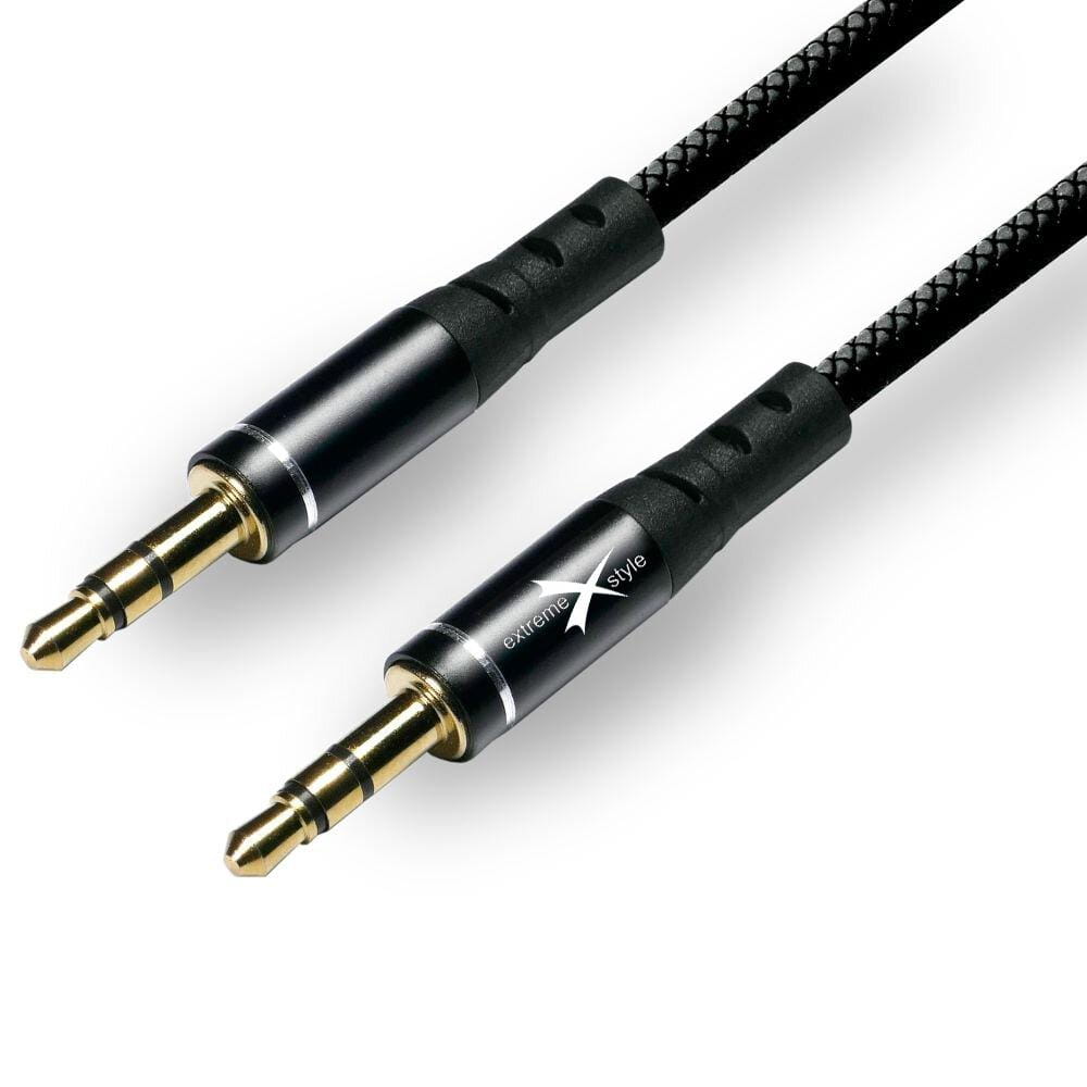 Kabel audio AUX minijack M/M 1m Spider oplot - Henryx24