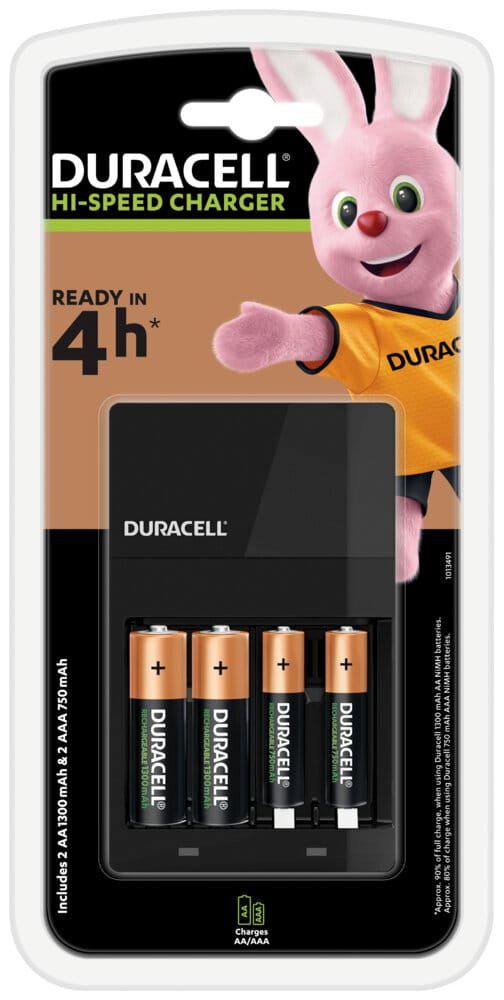 DURACELL Ładowarka Akumulatorów CEF14 +2xAA+2xAAA 1300mAh 750mAh - Henryx24