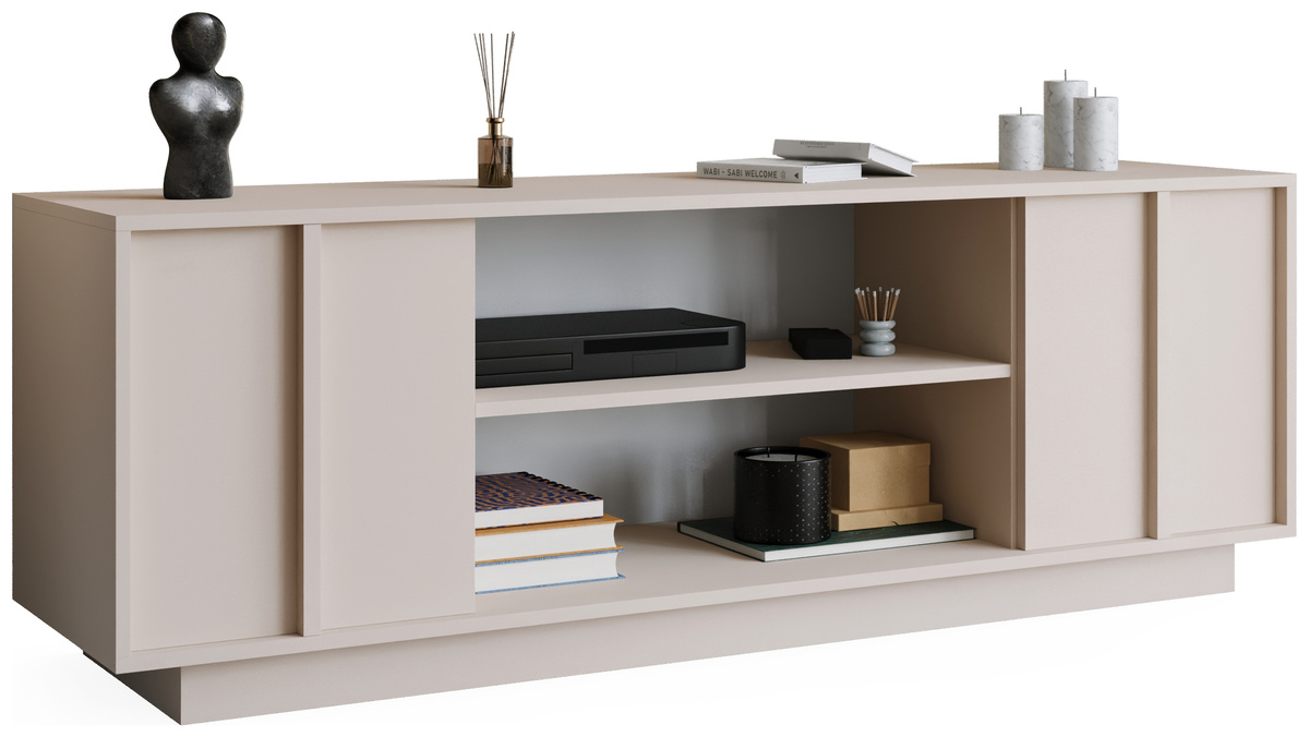 Szafka RTV pod tv do salonu 160 cm LEXA lamele kaszmir