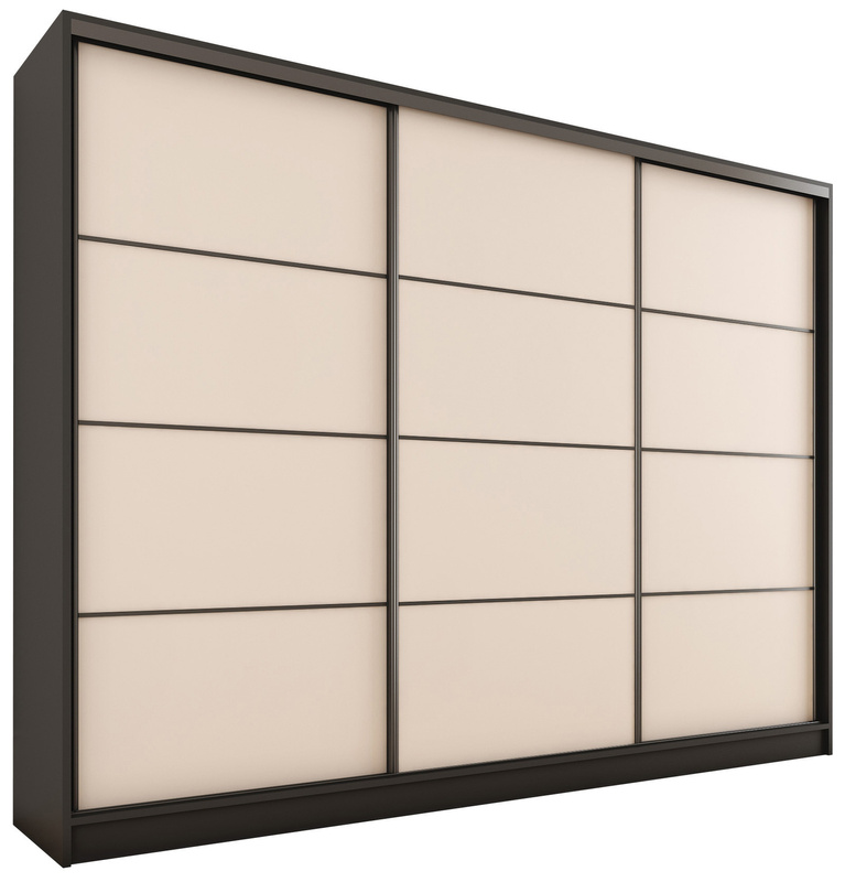 Szafa przesuwna 280 cm do sypialni LOFT MAX beżowa