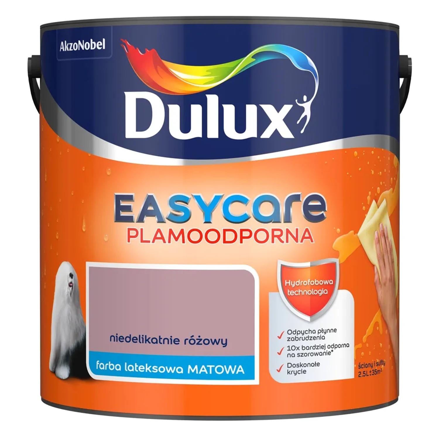 Farba plamoodporna Dulux Easy Care niedelikatnie różowy 2,5 l