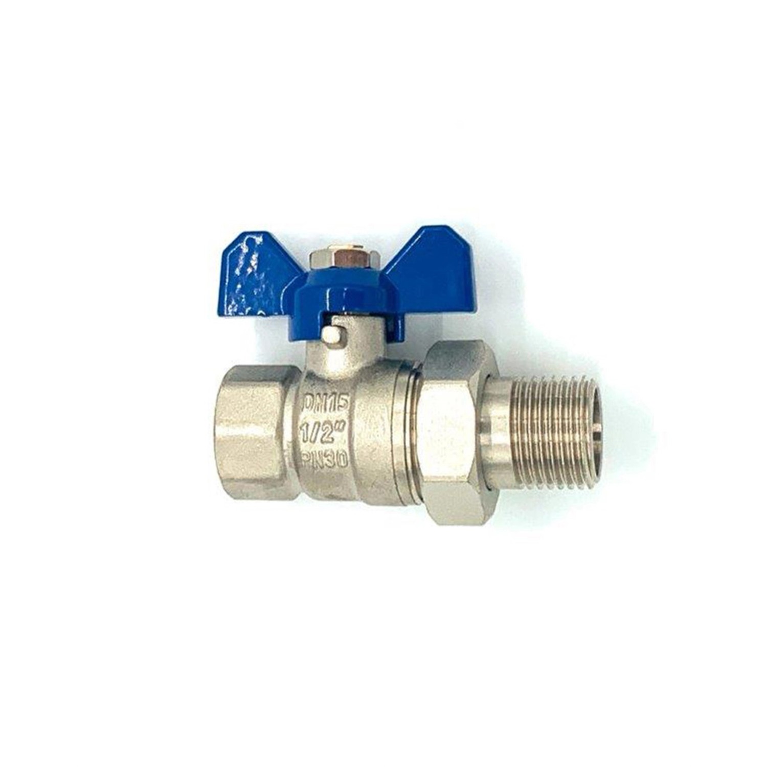 Fluvius Zawór kulowy 1/2 motyl półśrubunek