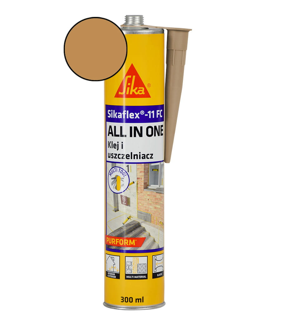 SIKA KLEJ USZCZELNIACZ SIKAFLEX 11FC PURFORM 300 ML JASNO BRĄZOWY