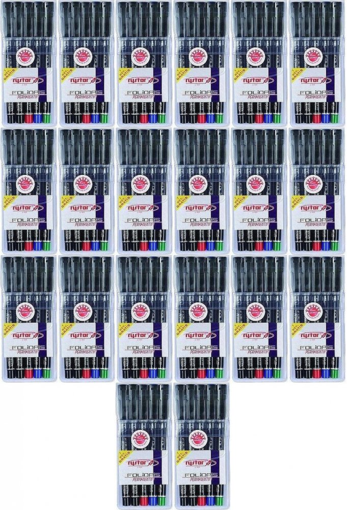 20x Foliopis Rystor, FS, okrągła, 0.4 mm, 5 sztuk, mix kolorów