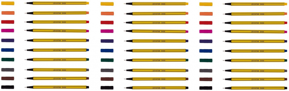 10x Cienkopis Leviatan, D400, 0.4mm, 10 sztuk, mix kolorów