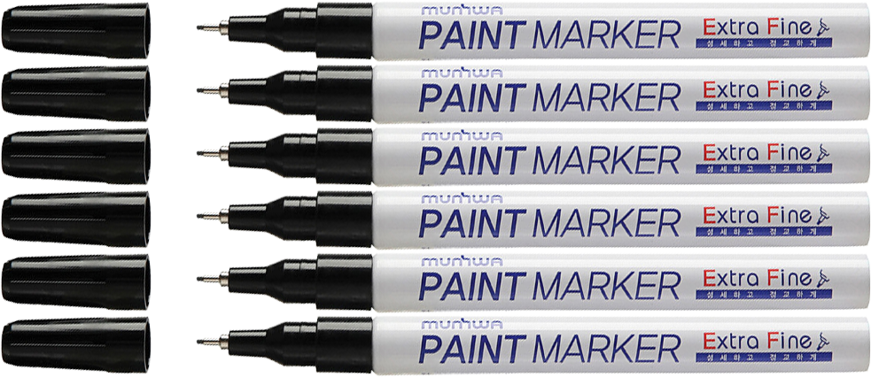 6x Marker olejowy MunHwa Extra Fine, 1mm, czarny