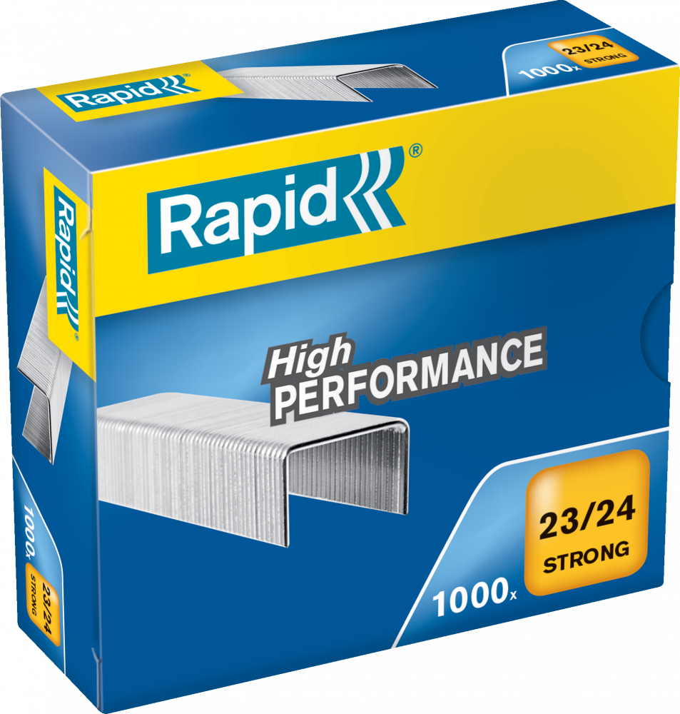 Zszywki Rapid Strong, 23/24 1M, 1000 sztuk, srebrny