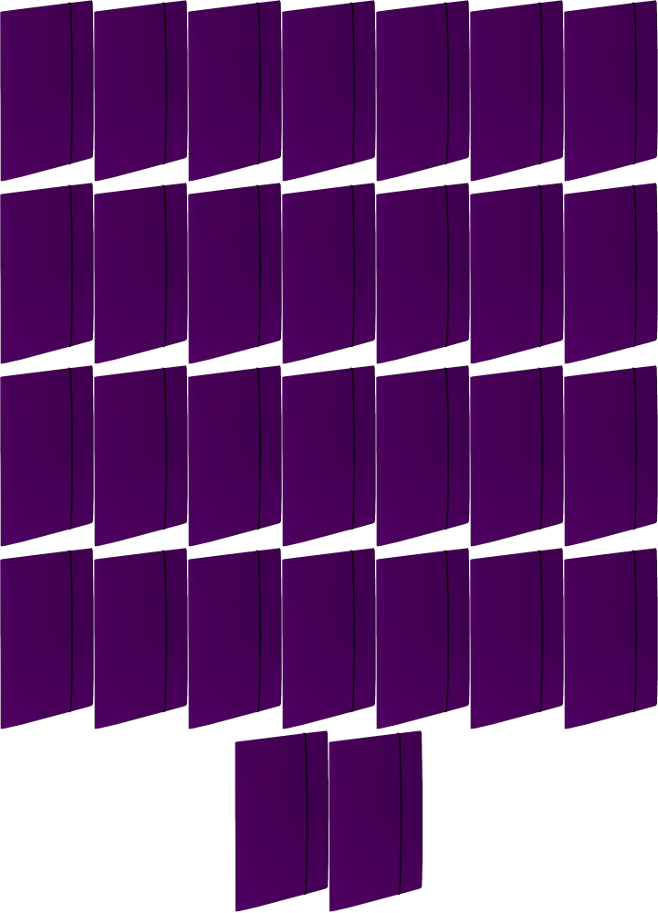 90x Teczka kartonowa z gumką VauPe Soft, A4, 450g/m2, 20mm, fioletowy