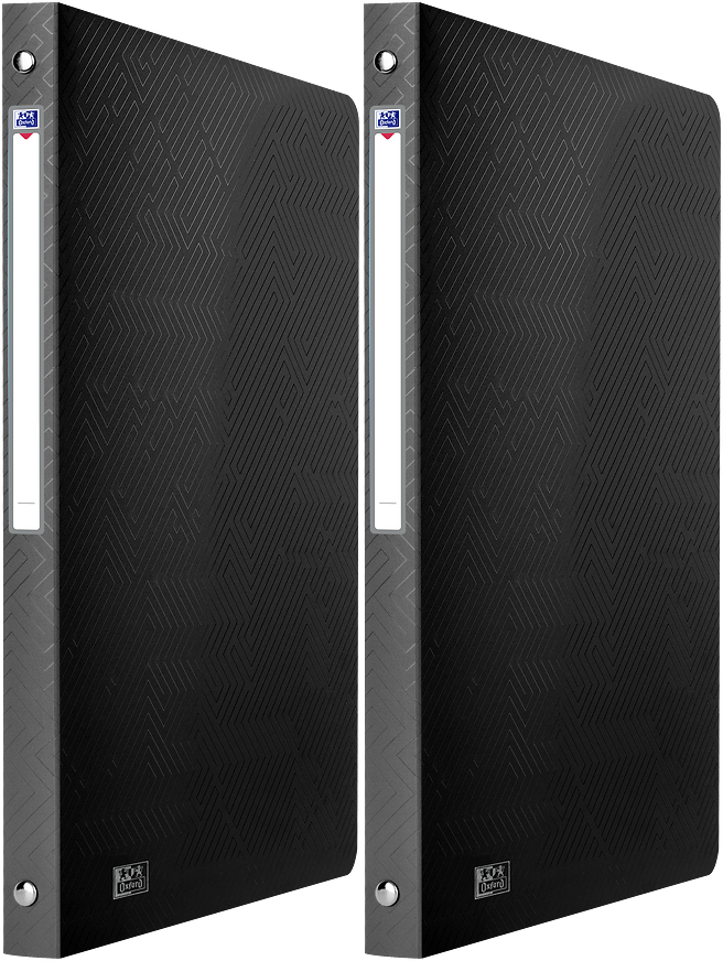 2x Segregator Oxford Urban, A4, szerokość grzbietu 20mm, do 100 kartek, 4 ringi, czarny