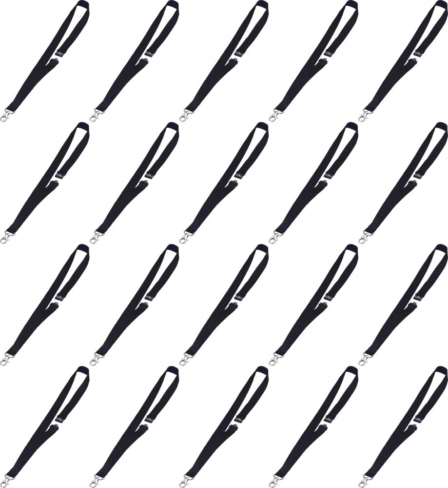 2x Taśma tekstylna z karabińczykiem Durable, 2x44cm, 10 sztuk, czarny