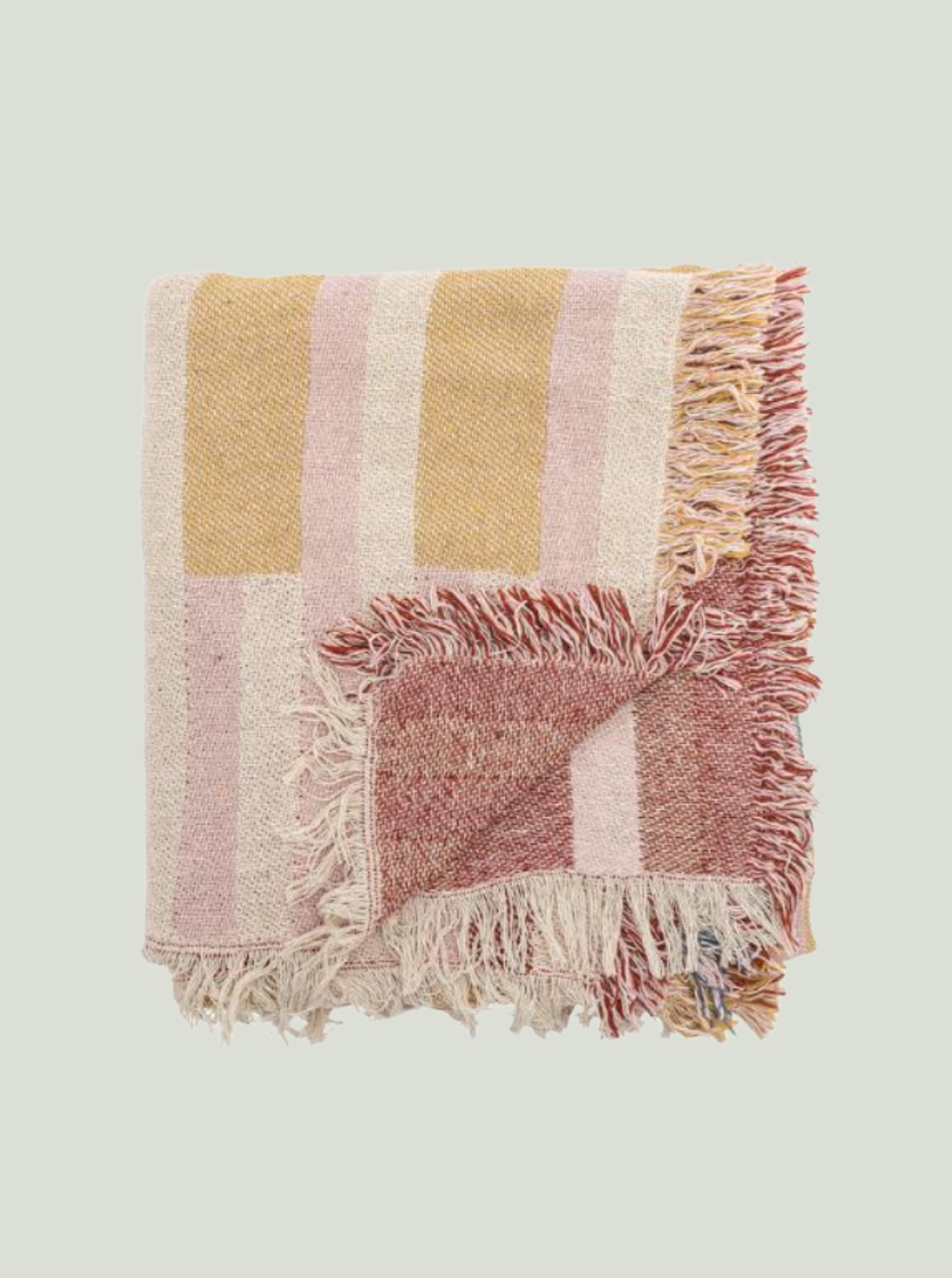 Narzuta Lane Throw, Multi, bawełna z recyklingu Bloomingville