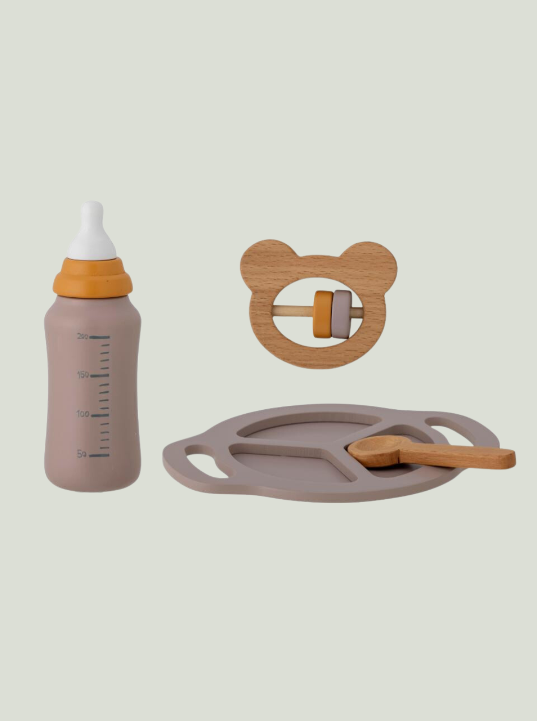 Zestaw do zabawy Riina, Baby, szary, FSC 100%, buk Bloomingville Mini